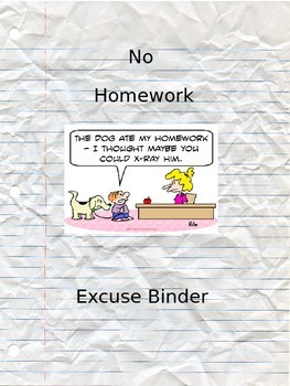homework excuse form