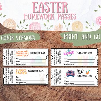 easter no homework pass