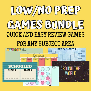 Preview of No/Low Prep Games Bundle