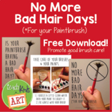 No More Bad Hair Days... for Your Paintbrush! 3 Posters fo