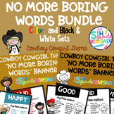 No More Boring Words Banners Cowboy Theme Combo Pack Color