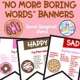No More Boring Words Colored Banners with a *Donut Doughnu