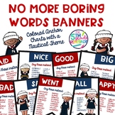 No More Boring Words Colored Banners with a Nautical Theme