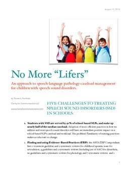 Preview of No More Lifers in Speech Therapy!