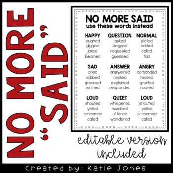 Preview of No More Said Poster / Synonyms for Said