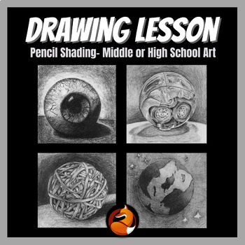Drawing and Pencil Shading Art Lesson Graphite Sphere Middle and High  School Art