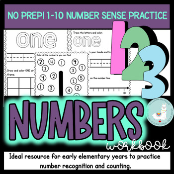 Preview of No PREP! 1-10 Numbers Workbook