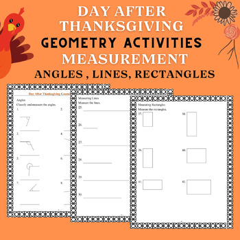 Preview of No PREP Geometry Day After Thanksgiving Activity Extensive Geometry Worksheet