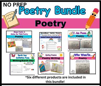 Preview of No PREP Poetry Bundle Format Printables
