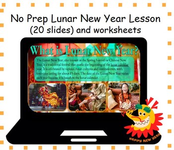 Preview of No Prep - 2024 Lunar (Chinese) New Year with 20 Slides/ Worksheets