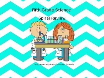 Preview of No Prep 5th Grade Science Spiral Review