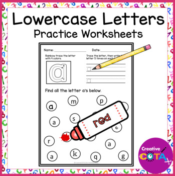 Preview of ABC Kindergarten Morning Work Lowercase Letter Formation & Identification