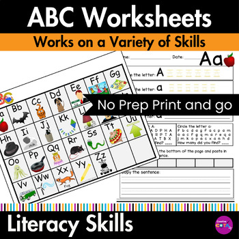 Preview of ABC Letter Formation and Identification Kindergarten Literacy Morning Work