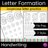 No Prep Kindergarten Handwriting Lowercase Letters Tracing