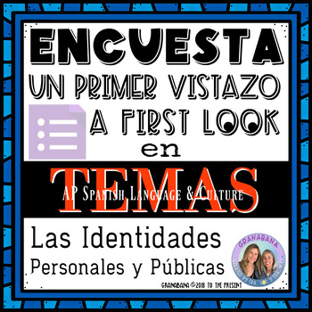 Preview of No Prep! AP Spanish Encuesta de Intereses en Temas | Las Identidades