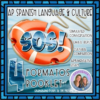 Preview of No Prep AP Spanish Language and Culture SOS! 4 Formats for Free Response Section