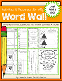 Word Wall Activities; Print & GO, word work, sight words, 