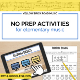 No Prep Activities for Elementary Music - music sub plans 
