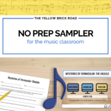 No Prep Activities for Music Sampler