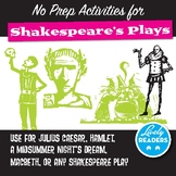 No Prep Activities for Shakespeare’s Plays