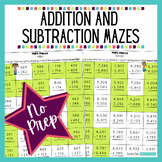 No Prep Addition & Subtraction Practice - Fun Math Review 