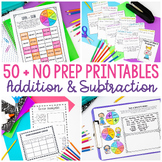 No Prep Addition and Subtraction | Print and Digital for D