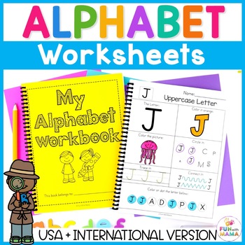 Preview of Alphabet Worksheets | Uppercase Lowercase Letters Recognition