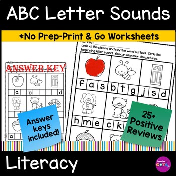 Preview of Kindergarten Alphabet Literacy Morning Work Beginning Letter Sounds Phonics