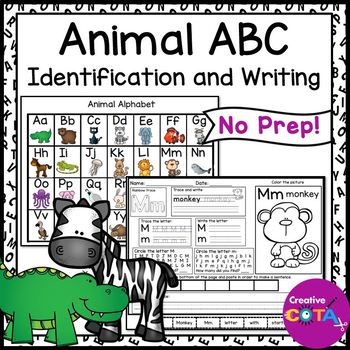 Preview of Occupational Therapy Animal Handwriting Letter Identification & Formation Pages