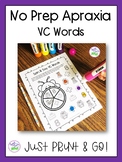No Prep Apraxia: VC Words for Speech Therapy