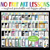 No Prep Art Lessons and Art Worksheets Big Bundle