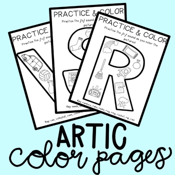Preview of No Prep Articulation Coloring Pages