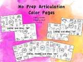 No Prep Articulation Coloring Pages for "sh" "ch" and "th"