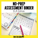 No Prep Assessment Binder ELA Edition Distance Learning