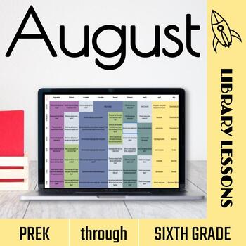 Preview of No-Prep August Library Lessons