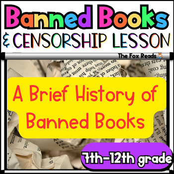 Preview of No Prep Banned Books & Censorship Lesson for Middle and High School