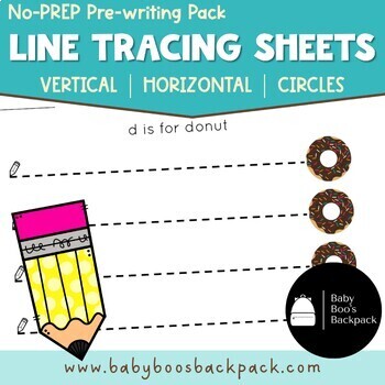 Preview of No-Prep Line Tracing Worksheets | 390 Pages of Writing Practice Worksheets!