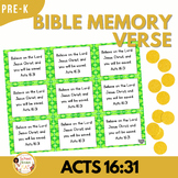 No-Prep Bible Memory Verse for Kids Acts 16:31