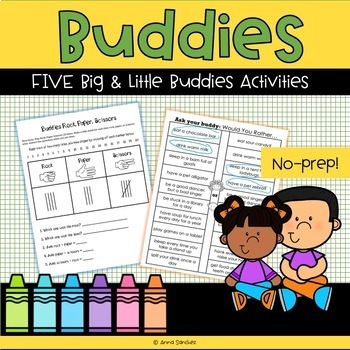 Preview of No-Prep Big Buddies & Little Buddies Activities