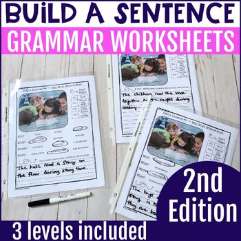 Preview of Build a Sentence Worksheets for Sentence Formulation - 2nd Edition Resource