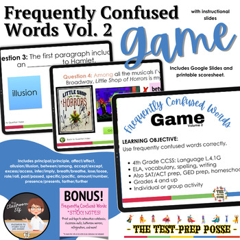 Preview of No Prep Bundle! Frequently Confused Words Game Vol 2 Set 1 and 2