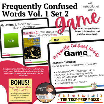 Preview of No Prep Bundle! Frequently Confused Words Game Volume 1 (Sets 1 and 2)