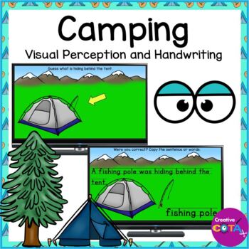 Preview of Occupational Therapy Camping Handwriting Practice & Visual Perception Activity