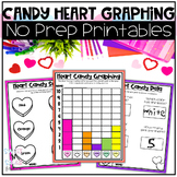 No Prep Candy Heart Graphing Printables for Valentine's Day Math
