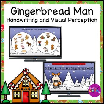 Preview of Occupational Therapy Christmas Gingerbread Man Handwriting Practice Activities