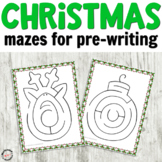 No Prep Christmas Mazes for Logic and PreWriting Practice