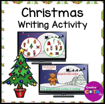 Preview of Occupational Therapy Christmas Handwriting Practice & Visual Perception Activity