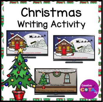 Preview of Occupational Therapy No Prep Christmas Handwriting & Visual Perceptual Activity