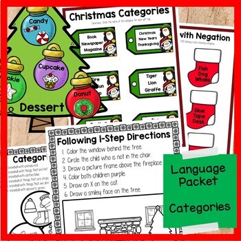 No-Prep Christmas Speech and Language BUNDLE by Speech Language Lady