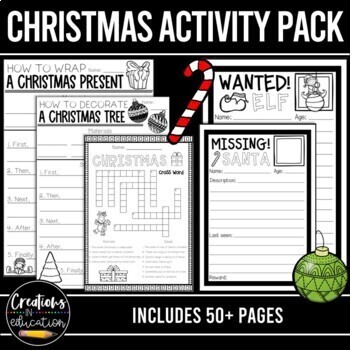 No Prep Christmas Writing Activities Bundle by Miss Le TPT | TpT